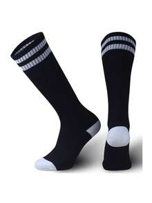 1 Pair Children's Striped Football Socks, Long Tube Thick Towel Bottom Professional Sports Socks, Suitable For Football, Running, First Day Of School - Multicolor - View 16