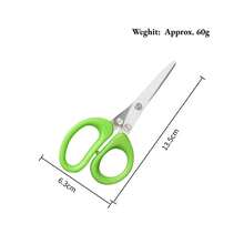 3/5 Blade Stainless Steel Kitchen Scissors, Multi-Color Herb & Vegetable Chopper, Sharp & Rust-Resistant, Ergonomic Handle, Convenient For Slicing & Chopping Scallions, Salad, Chili, Cilantro, Spices & Food Prep, Includes Brush, Essential Cooking Tool For Home & Restaurant - Multicolor - View 13