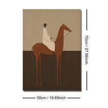 1 pièce Affiche sur canevas de femme cowboy western abstrait bohème, décoration murale vintage surréaliste aux tons terreux, encadrée/non encadrée, convient pour appartement, salon, chambre, couloir, entrée, décoration moderne de la maison - B - Voir 12