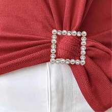 4pcs Faux Pearl Scarf Rings, T-Shirt Hem Knots, Accessory Clips, Multi-Functional Clothing Ties, Shawl Wraps Fasteners, Suitable For Women - Multicolor - View 7