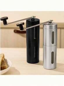 1pc Manual Coffee Bean Grinder, Stainless Steel Hand Crank Adjustable Coffee Mill - Stainless steel - View 3