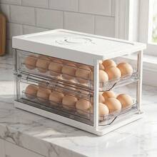 Trintion Kitchen Refrigerator Egg Storage Box, Transparent Double Layer 36 Eggs Fridge Organizer Container - Double-layer Can Store 36 Eggs - View 1