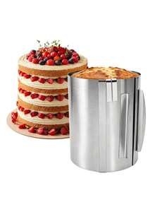 1pc Stainless Steel Adjustable Round Mousse Ring, 16-30cm Extendable Bottomless Cake Mold, Home Tiramisu Cheesecake Mille-Feuille Cake Border Baking Tool, 6-12 Inch Expandable Cake Ring Commercial Baking Shaping Mold, Easy To Clean And Reusable, Kitchen Cake DIY Tool, Suitable For Birthday Party Gathering Wedding Holiday Celebration - View 12
