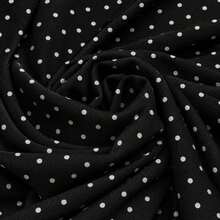 Women's Long Wrap Skirt In Viscose Linen With Tie Detail – Style And Comfort – One Size - 黑色波點 - 查看 4