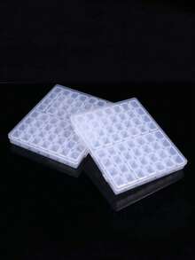 1pc Tool Storage Box With Accessory Inner Box, 28 Compartment Storage Box, Nail Art Storage Box, Pearl Storage Box - Clear - View 4