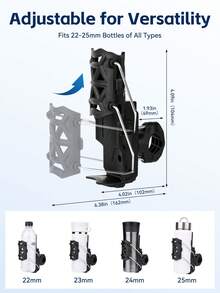 JELLOO Dudukan Minuman Sepeda dan Motor yang Dapat Diatur - Dudukan Gelas Stang yang Dapat Diputar, Cocok untuk Sepeda, Skuter, ATV, dan Perahu, Desain Aman dan Stabil - Lingkaran nilon berkekuatan tinggi - View 4