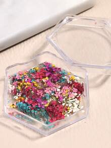 1 Box Mixed Color Floral Nail Art Decorations, Artificial Flower Design; Y2K Style Cute Petal Nail Decor, DIY Salon Accessories And Nail Supplies - Multicolor - View 14