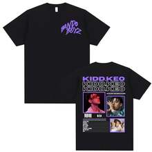 Magliette grafiche tour Rapper Kidd Keo Bando Boyz per uomo e donna, moda hip hop streetwear, girocollo, cotone, maniche corte - nero - Visualizzare 1