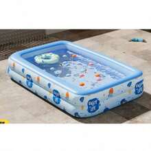 1 pieza Piscina inflable grande, adecuada para uso en el patio y el hogar, colores vibrantes - A - Ver 12