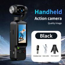 4K Handheld Action Camera, Supports 90° Right/180° Up & Down Rotation, Lighter & More Portable, Suitable For Vlog Video Recording And Life Documentation, With Dual Fill Lights, No App Required, Pocket Vlog Camera, Suitable For Travel And Daily Recording, Back To School Gift - Multi-color B Style - View 16