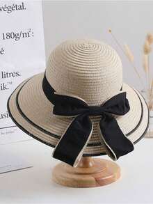 Women's Summer Korean Style Straw Hat Anti-UV Beach Hat Wide Brim Sun Hat Travel Hat,Vacation - Woven Straw Hat - View 21