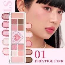 PERIPERA All Take Mood Like Palette #01 Prestige Pink 1 盤，多功能眼影腮紅打亮盤，柔粉棕色調，適合日常旅行妝容與初學者 - 01 輕奢柔粉色 - 查看 7