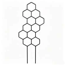 1pc Hexagonal Plant Stand, Practical Gardening Tool, Made Of Multiple Interconnected Hexagonal Hollow Design, Vertical Rectangular Shape, Easy To Insert Into Soil, Stable Support, Suitable For Most Potted Plants, Vines Can Climb Through Hexagonal Holes - Multiple Styles - View 7