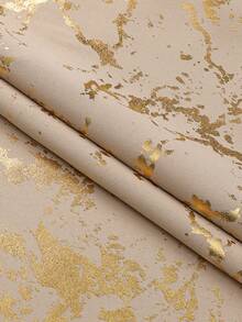 2pcs/Pack Beige, Black, Dark Green, High Precision Gold Foil Blackout Curtains, Grommet Design Room Darkening. Thermal Insulated Curtains, Suitable For Bedroom And Living Room. Available In Multiple Sizes - D Beige - View 7
