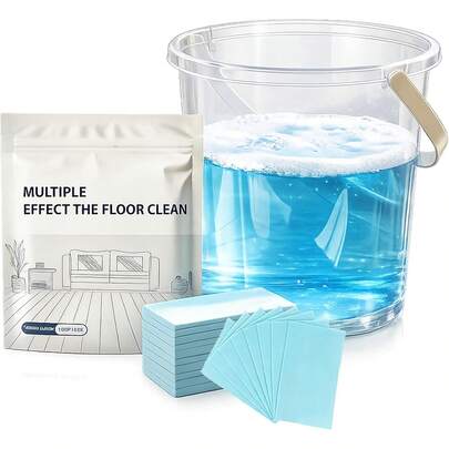 100-Pieces Multi-Effect Floor Cleaning Sheets, Water-Soluble Floor Cleaning Sheets, Powerful Clean, One Wipe Clear, Mild Formula, Long-Lasting Care, Whole-Home Floors IKOP
