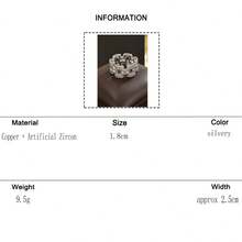 Personalized Pentagram Cross Design Chain Fashion Ring With Inlaid Copper And Artificial Zirconia, A Luxury Elegant Accessory Suitable For Men And Women - Chain Clauses - View 18