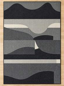 Alfombra moderna estampada Chilai Home, alfombra suave antideslizante para sala de estar y dormitorio, alfombra tipo pasillo, alfombra lavable para cocina, alfombra decorativa para el hogar, hecha en Turquía. - Gris Oscuro - Ver 2
