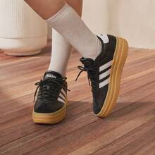 Adidas VL Court Bold T-Toe Retro Thick Sole Sports Casual Skate Shoes Training Shoes IH3081 - Black and White - View 1