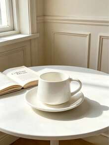 Set Of 6 / Set Of 1, 90ml Concentrated Ceramic Coffee Cups And Saucers, Microwave And Dishwasher , Suitable For Use As Teacups, Espresso Cups Or Arabic Coffee Cups. Perfect For Afternoon Tea, Cafes, The Kitchen And Home Decor; An Ideal Gift. - Multicolor - View 2