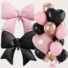 Pink & Black Balloon Arch Kit, Includes 18", 10", 5" Different Size Balloons And Bows, Suitable For Birthday, Wedding, Baby Shower, Bridal Shower And Other Party Decorations - Bow Theme - View 10