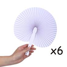 25 White Round Folding Paper Fans For Wedding Ceremony Decoration, White Round Folding Paper Fans For Wedding And Travel, Valentine's Day Paper Fans, White Bulk Folding Handheld Fans For Wedding Decoration, Round Accordion Fans With Plastic Handles For Wedding, Birthday, Guest Party Gifts, DIY Round Folding Paper Fans For Wedding, Plastic Handheld Pocket Paper Fans, White Paper Fans For Party Decoration - White - View 13