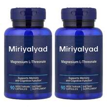 Miriyalyad Life Extension ‑Mag Magnesium L‑Threonate Magtein, Memory & Cognitive Function Support, 90 Vegetarian Capsules Dietary Supplement - 2PCS - 查看 1
