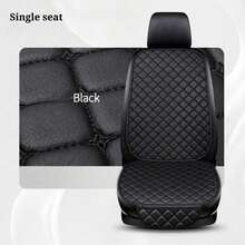1pc Universal Single Car Seat Cushion, Diamond PU Leather Faux Leather Star Stitching, All-Season Comfortable Car Seat Pad - Seat Cushion + Backrest - View 10