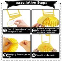 8 piezas de centros de mesa de panal de abeja con notas musicales de papel, suministros para conciertos y bautizos, decoraciones para fiestas de cumpleaños con tema de notas musicales, decoraciones para fiestas con tema de notas musicales de saxofón, centros de mesa de fiesta en negro y dorado - Ver 4