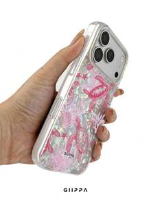 GIIPPA 1件海洋混色圖案設計手機殼，適用於Phone 17 Pro Max，兼容Phone 16 Pro Max、15 Pro Max、14 Pro Max，韓式高端時尚趣味手機殼，兼容11/12/13/14/15/145 Pro Max Plus，優雅設計適合男女，送給女友的完美禮物，適用於聖誕節、情人節、復活節、婚禮季和生日！ - 粉色 - 查看 5