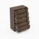 Brown 5 Drawer