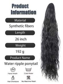 Extensión de Coleta Ondulada Multicolor de 24 Pulgadas, Cabello Sintético Resistente al Calor para Mujeres, Aspecto Natural, Adecuado para Uso Diario y Peinado, Accesorio para el Cabello - Multicolor - Ver 6