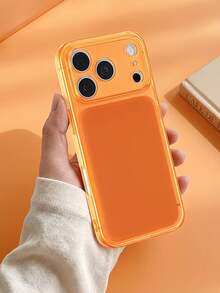 Phone Case: Semi-Transparent Matte Soft Shell Compatible With Apple 17ProMax, Vibrant Colors, Compatible With Apple 17Pro/17/16ProMax/16ProMax/15Pro/15Pro/15/14ProMax/14Pro/14Pro/13Pro/13/12ProMax/12/11ProMax/11, Lightweight Feel And Shockproof - Orange - View 2