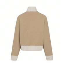 Adidas Originals W KNIT TRACK TOP Versatile Casual Everyday Soft And Comfortable Striped Casual Jacket For Women - Light Brown - View 5