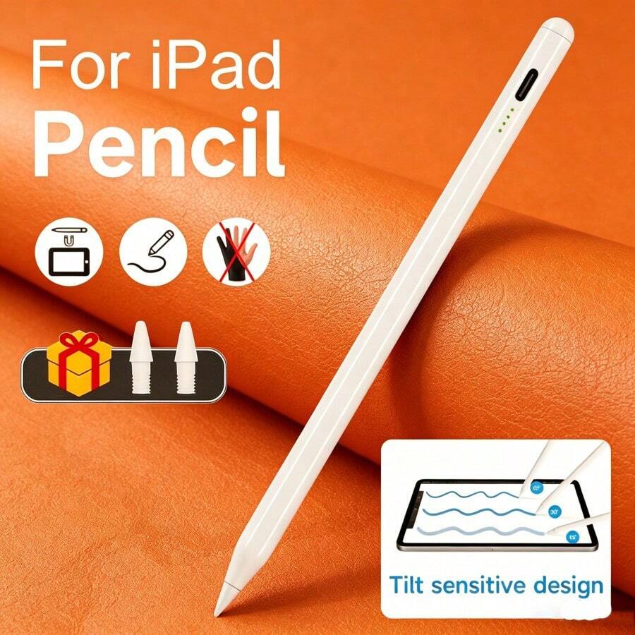 觸控筆，傾斜感應與防誤觸，超低延遲鉛筆，兼容 iPad 9代/10代，10/9/8/7/6代快速充電觸控筆，兼容 iPad Air 5/4/3，Pro 11/12.9 (2018-2024)，Mini 5/6，升級版 9代/10代觸控筆，具備防誤觸與傾斜功能