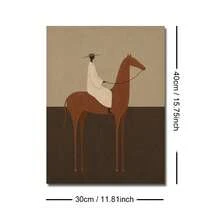 1 pièce Affiche sur canevas de femme cowboy western abstrait bohème, décoration murale vintage surréaliste aux tons terreux, encadrée/non encadrée, convient pour appartement, salon, chambre, couloir, entrée, décoration moderne de la maison - B - Voir 11