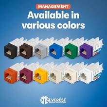 45 Angled RJ45 Cat6 Keystone Jacks 10-Pack In Black - Slim Profile Female RJ45 Connectors - 6 Keystone Jack - Compatible With 45 Angled Speed Termination - 45Term (B0BL3GS7ZY) - 10-pack + CAT6 + Black - View 9