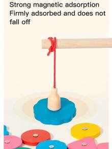 1 Set Fishing & Scooping Matching Box, Colorful Geometric Layered Stacking Blocks, Natural Wood Montessori Early Education Color & Shape Recognition Toy For Kids - Multicolor - View 9