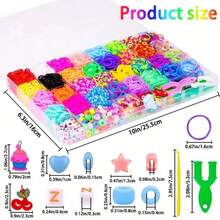 4500pcs Colorful Loom Bands Set - DIY Jewelry Making Kit, Includes Rubber Bands For Creating Unique Bracelets, Bangles And Crafts - Perfect Christmas Gift, Best Choice For Christmas - A - View 5