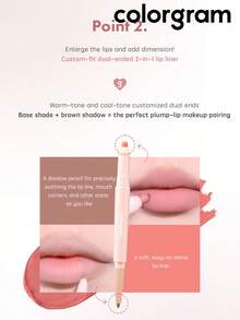 Colorgram All-In-One Lip Liner Pencil, Multi-Function Lip Liner & Lip Contour, Natural Tone, Matte Finish, Create Fuller & More Voluminous Lips, Lip Plumping Effect, Silky Creamy Texture - 03 Peach Beige - View 7