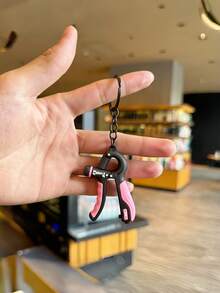 1pc Creative Mini Grip Strength Trainer Keychain, Novel Metal Alloy Key Ring Pendant, Suitable For Sports Enthusiasts, Fitness Experts, Fashion Backpack Decoration And Car Key Storage, Daily Carry Accessory - Multicolor - View 2