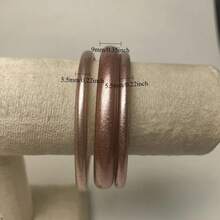 3pcs Ladies Jelly Bangle Set Dual Sizes 9mm 5.5mm Stackable Wrist Bangles Elegant Party Fashion Jewelry Accessory Birthday Gift - 9mm + 5.5mm*2 - View 5