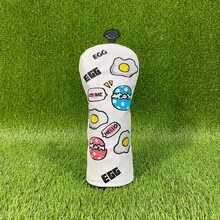 Cute Fried Egg & Colorful Egg Embroidered Golf Club Headcover, Fresh Healing Art Style, Golf Accessory - White - View 8