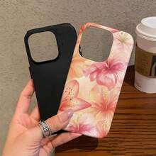 Phone Case - Phone Case Vintage Romantic Floral Phone Case For Iphone 17 17Pro 16Promax 15Pro 13 11 12 X XS 8Plus 7 Glossy 2In1 Design - 白色 - 查看 2