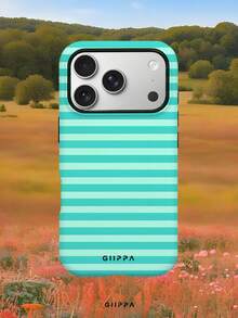 GIIPPA 1pc Mint Green Horizontal Stripe Pattern Design, Phone 17 Pro Max Phone Case, Compatible With Phone 16 Pro Max, 15 Pro Max, 14 Pro Max, Korean-Style High-End Fashionable And Fun Phone Case, Compatible With 11/12/13/14/15/16 Pro Max Plus, Elegant Design Suitable For Men And Women, Perfect Gift For Girlfriend On Christmas, Valentine's Day, Easter, Wedding Season And Birthday! - Multicolor - View 8