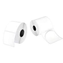 2 Gulungan Stiker Label Termal Sintetis 50x50mm, Tahan Air, Tahan Minyak, Tahan Sobek, Perekat Mandiri, Gaya Ganda Bulat dan Persegi, 2 Gulungan Kertas Stiker Termal untuk Pengiriman, Supermarket, POS, Inventaris, Printer Label - 50x50mm - View 8