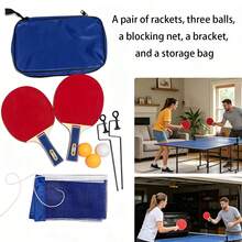 1pc Table Tennis Fitness Training Set, Back To School Gift, School, Club & Beginner, Competition & Practice Dual-Use Table, Sports Leisure & Game Equipment, Includes Storage Bag - Multicolor - View 8