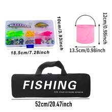 KecchKrezing 2.1m 2 piezas Juego de caña de pescar y carrete giratorio con bolsa de almacenamiento portátil y equipo de pesca completo, adecuado para principiantes que pescan en lagos y ríos - Rojo - Ver 5