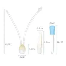 Ferramenta de Cuidado de Silicone Suave - Design Higiênico Anti-Retorno, Limpeza Confortável (Pinça e Conta-gotas Cor Aleatória), Dental, Dentes - Multicolorido - Visão 2