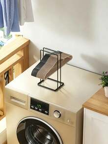 Large Capacity Steel Space-Saving Hanging Clothes Rack Stackable Shelf - Detachable Heavy Duty Metal Storage Rack, Modern Vertical Standing Rack, Wall-Mounted, Sturdy And Stylish, Easy To Assemble, Suitable For Closet/Laundry Room/Bedroom, Ideal For Small Spaces And Home Decor - Multicolor - View 6