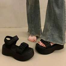 Women Platforms & Wedge Sandals - Black - View 1